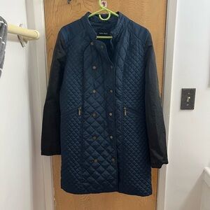 Nine West Women's Quilted Navy and Black Puffer Jacket